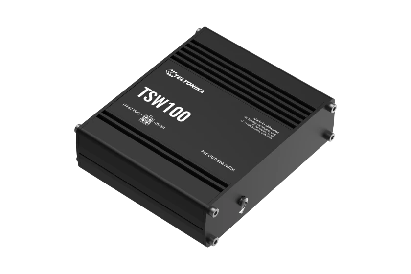 Teltonika | TSW100 Unmannaged PoE+ switch 5xGb ports