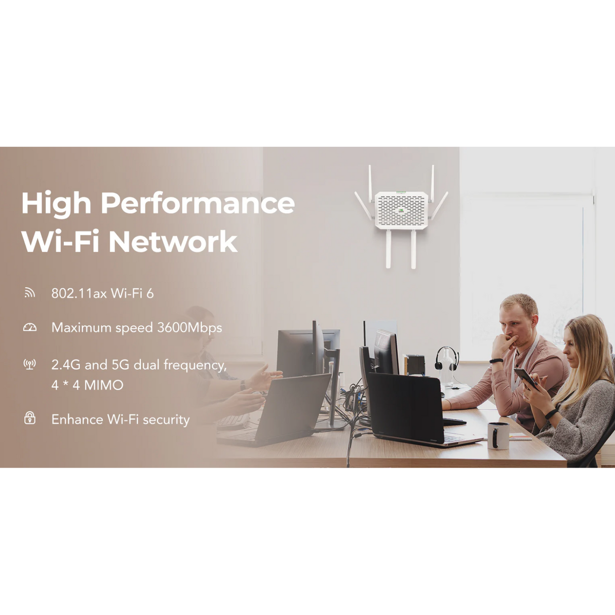 FWA02 5G High-Speed Cloud-Managed Router with Wifi 6, Global