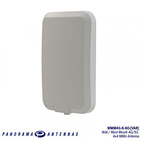 Wall mount 4x4 MiMo gain antenna, 4G/5G GNSS, 5m SMA M WMM4GG-6-60-5SP Combo Antennas 869.21